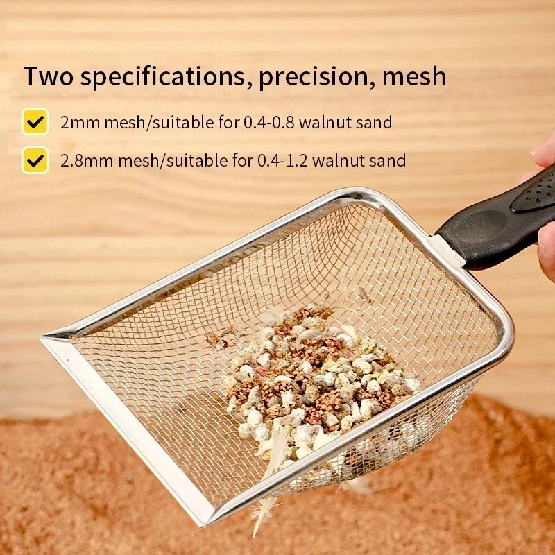 Cat Litter Scoop Fine Hole Stainless Steel Small Hole Cat Poop Shovel Tool Metal Dog Scoop Cleaning 1005009297121684