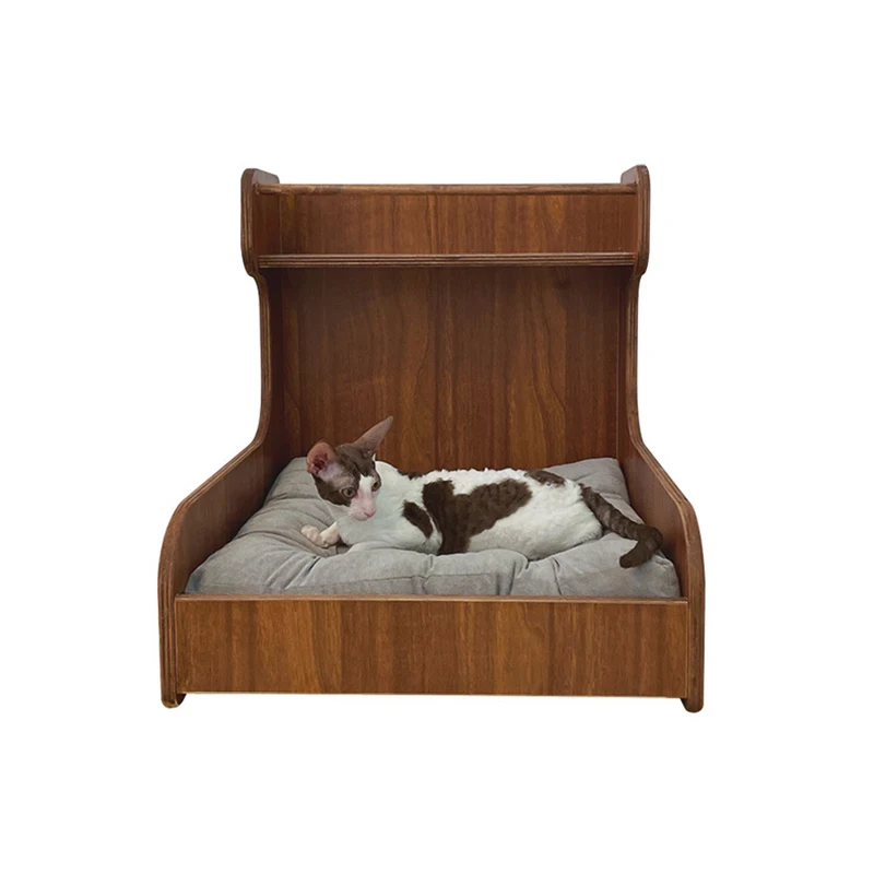 New Style Sofa Bed Cat Dog Nest Wooden Small Surrounded with a Cushion for Pet Universal Four 1005009298310616