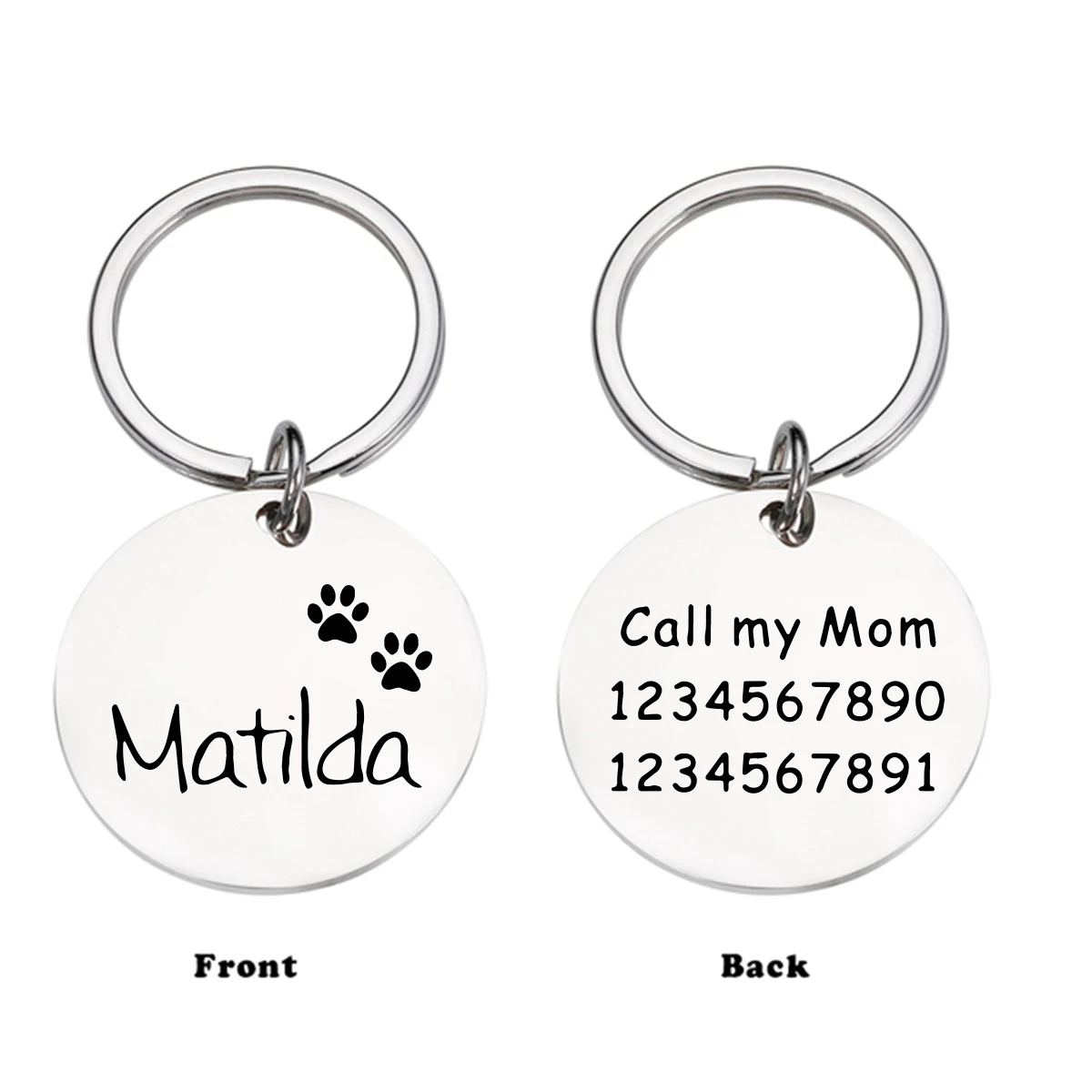 1pc Romantic dog footprint Customized Name and text Cat Dog ID Tag Name with Cute Symbols 1005009301319545