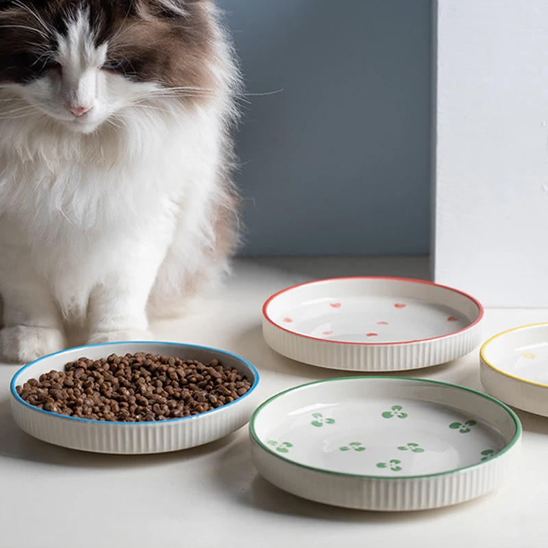 Ceramic Pet Cat Bowl Pet Drinking Water Feeding Bowl Ceramics Cat Food Dog Food Utensils Cat Dog 1005009306920033