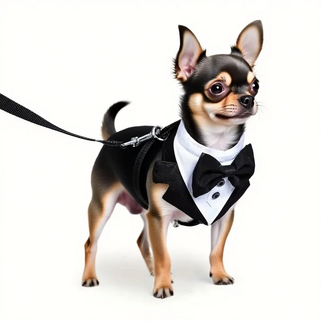 Dog Tuxedo Harness Breathable Engagement Birthday Valentines Costume Adjustable Bow Tie Pet Vest 1005009309621407