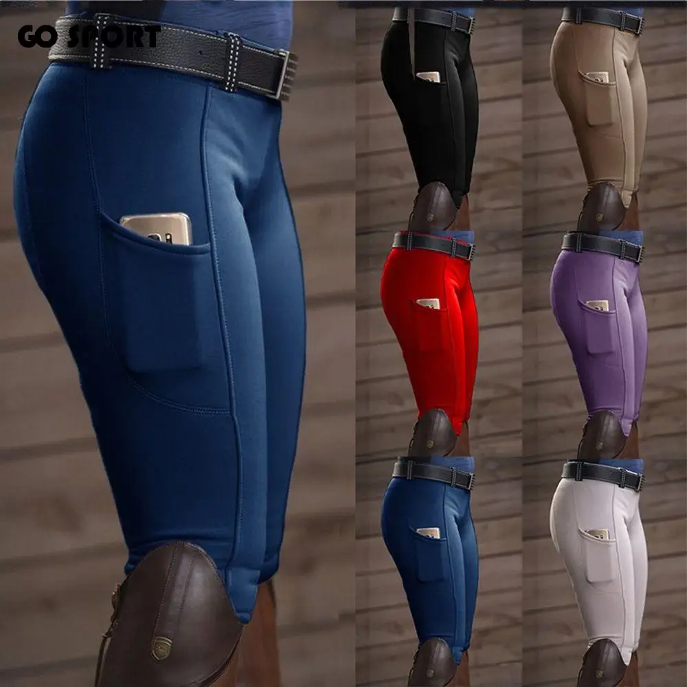 Clothes Anti-pilling Equestrian Pants Slim Elastic Horse Racing Trousers Skinny with Phone Pocket 1005009317307693