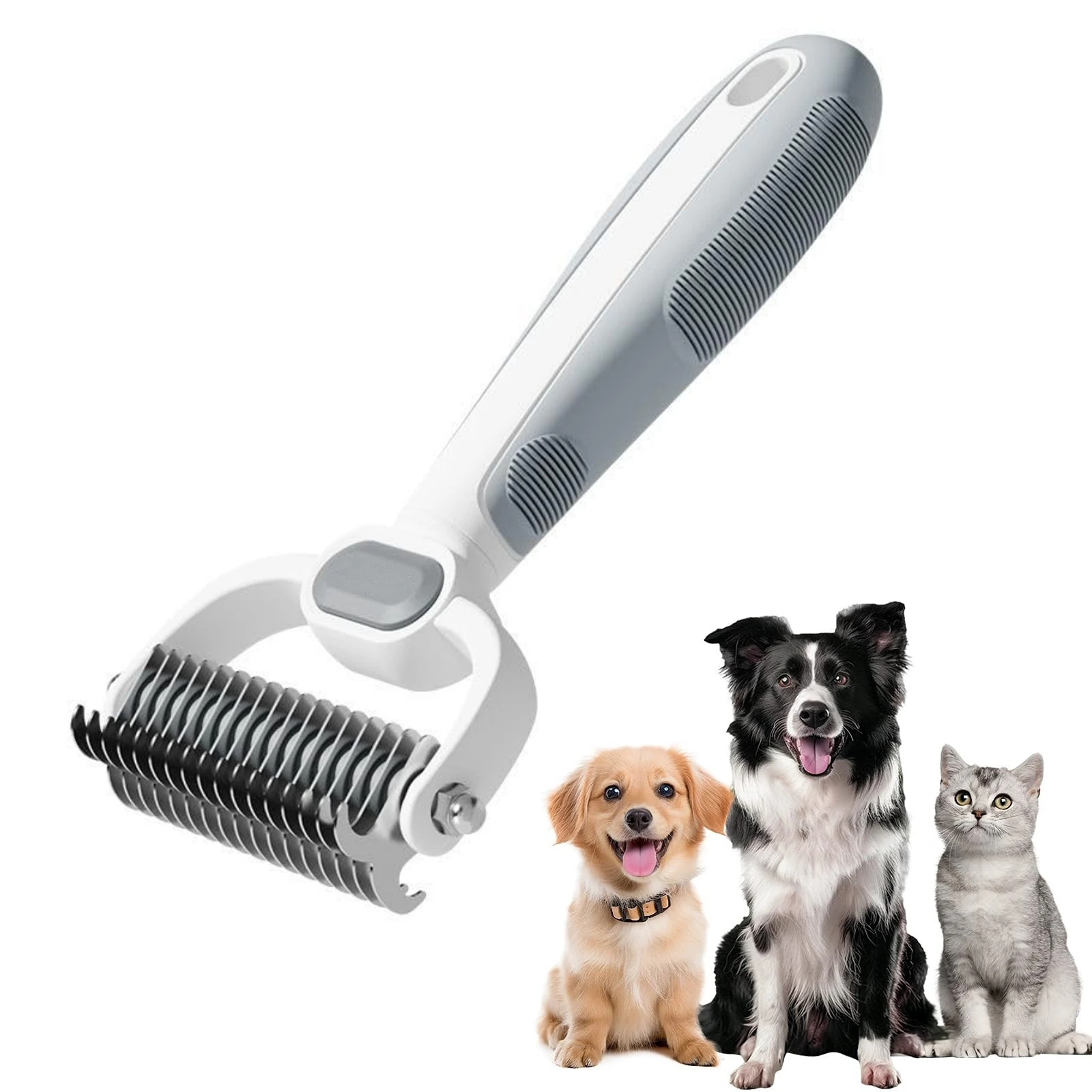 Dog Cat Grooming Brush, Double-Sided Deshedding 1005009320826937