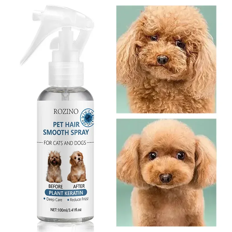 Pet Hair Smoothing Spray Cats Dogs Antistatic Deodorizing Antibacterial Knotting Moisturizing Hair 1005009324872969
