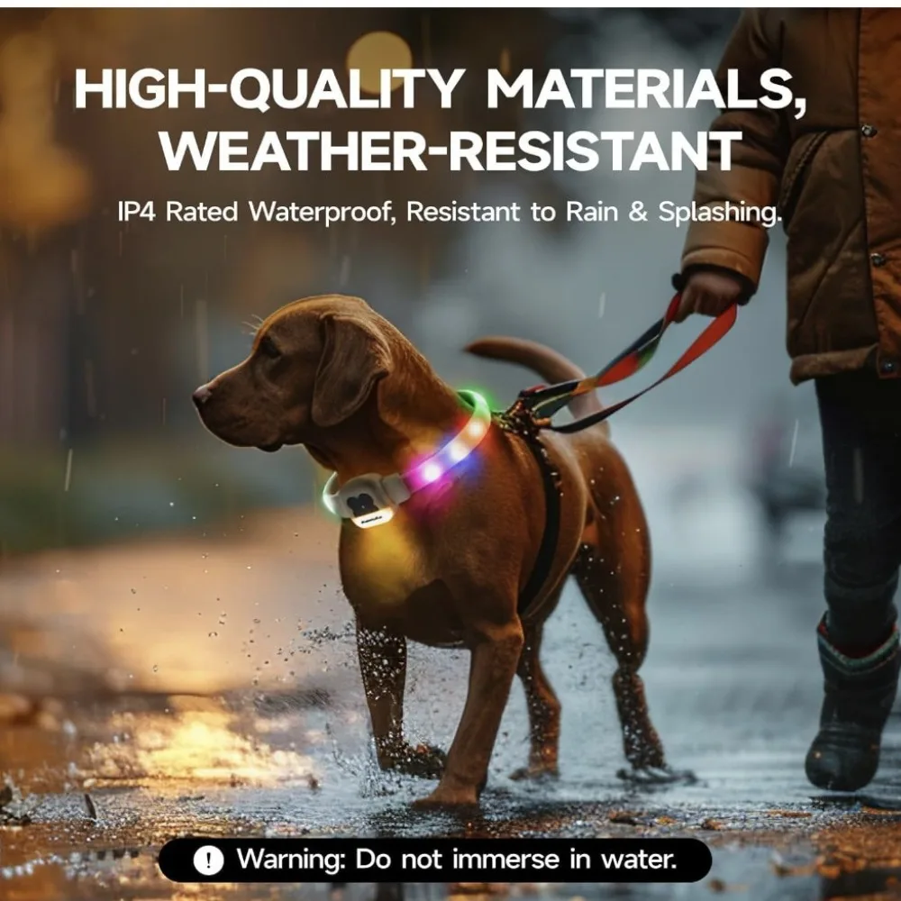 Silicone Led Luminous Dogs Collars USB Charging Walking the Dog Night Adjustable Pet Luminous 1005009336079748