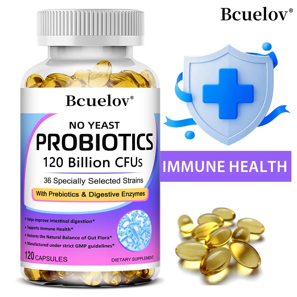 Probiotics 120 Billion CFU 36 Strains Contains Prebiotics and Digestive Enzymes for Digestion 1005009336743610