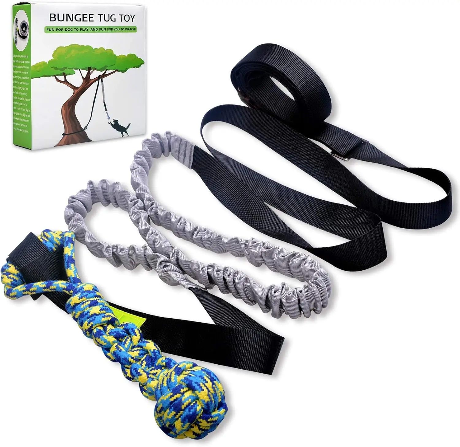 Outdoor Bungee Tug Toy, Dog Toy Hanging From Tree for Small to Large Dogs 1005009337417180
