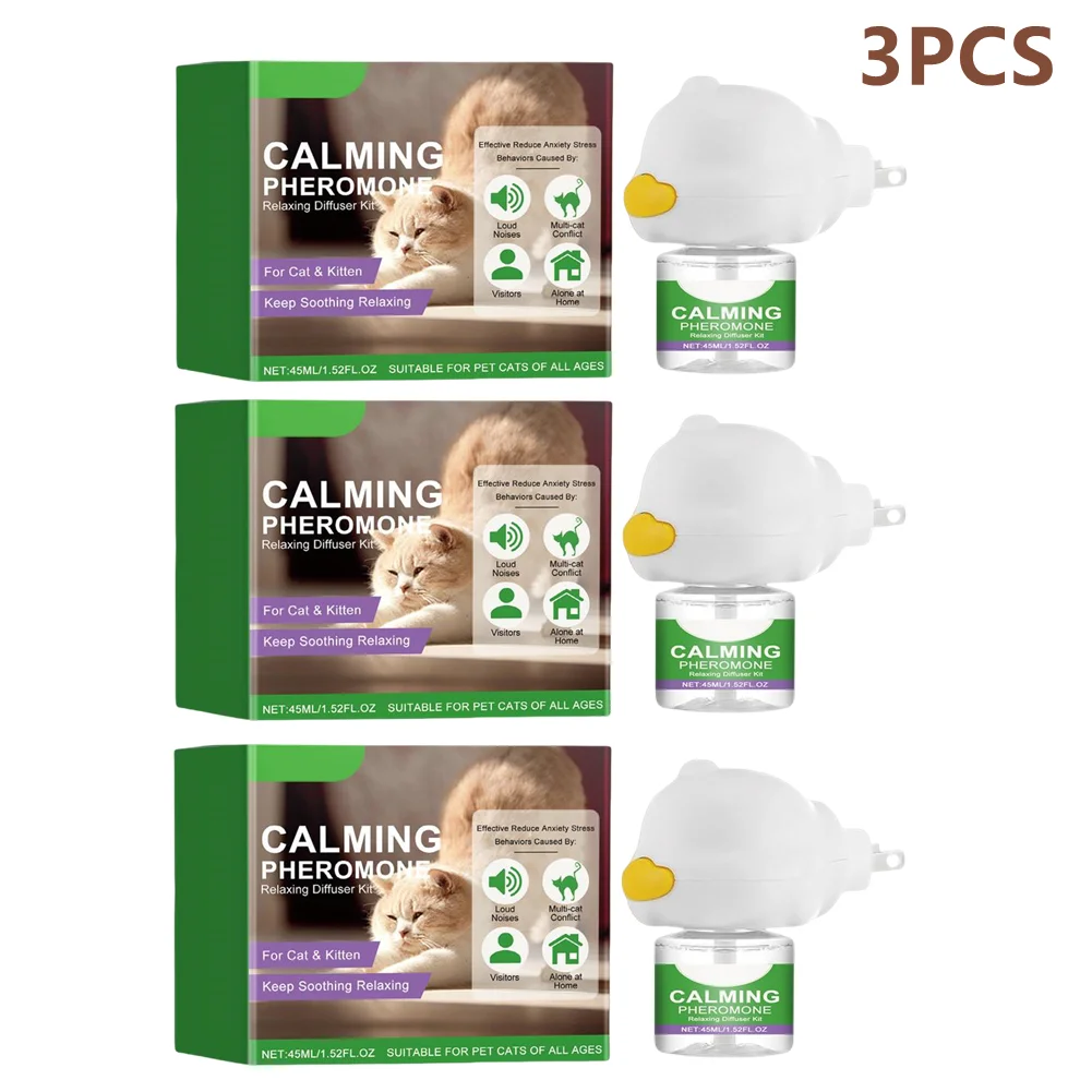 3Pcs/lot Cat Calming Diffuser Kit Refill Calming Mood Relaxing Anti Anxiety Stress Soothing 1005009340114751