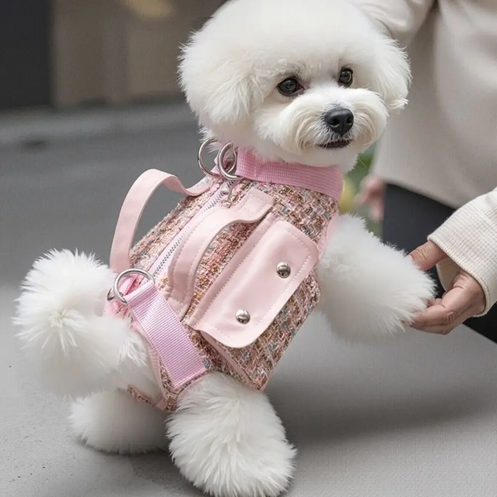 Stylish Dog Horizontal Backpack with Leash Handle Elegant Pet Traction Backpack Breathable 1005009341942864