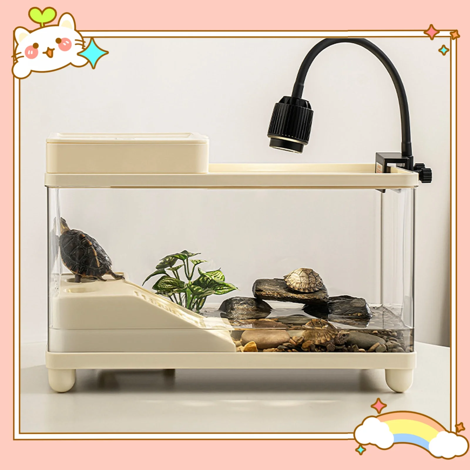 Large Turtle Tank Reptile Habitat Sturdy Terrarium for Terrapin Bearded Dragon Leopard Gecko 1005009354420990