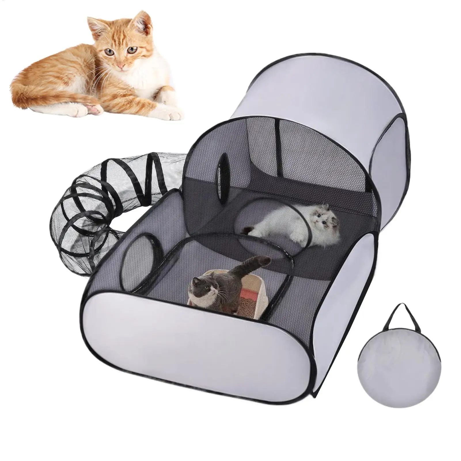 Cat Dog Playpen Cat House Tent Foldable Breathable Enclosure House Interactive Toys Exercise 1005009354894438