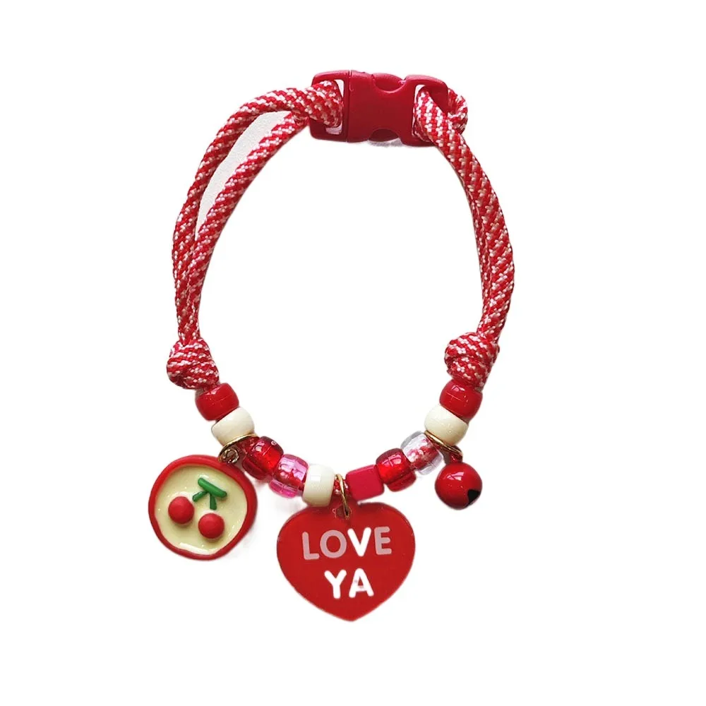 Fashion Colorful Pet Necklace with Bells Adjustable Cat Puppy Collar Braided Pet Neck Rings Pet 1005009355984699