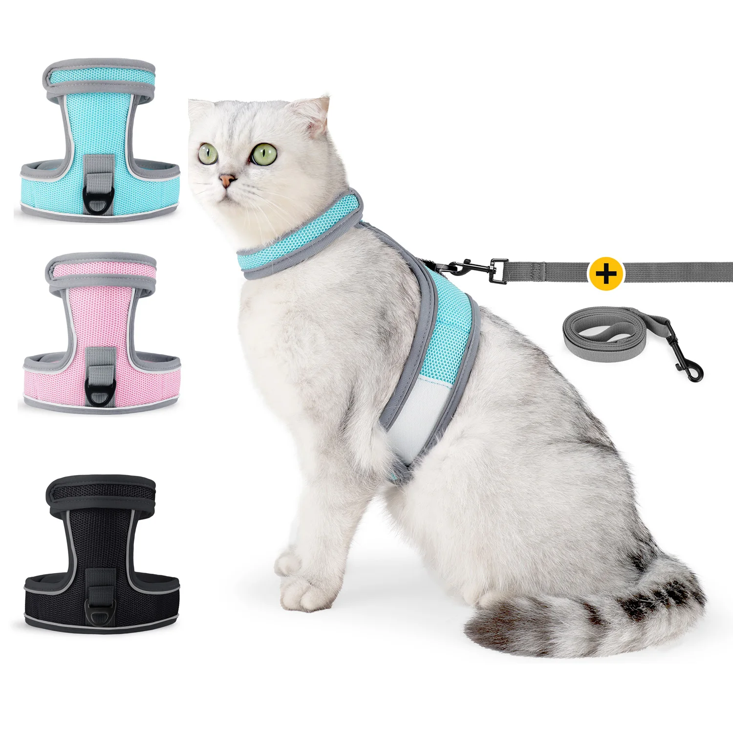 Cat Harness-Escape Proof Adjustable Cat Harness, Comfortable Soft 1005009364572866