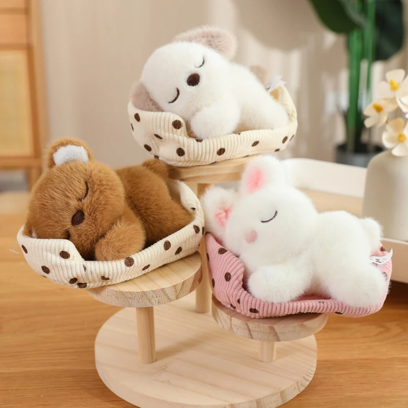 Sleeping Animals in Pet Pad Doll Toy Mini Kitten in Pet Pad Kawaii Toys For Office Desk Car Hand 1005009371381070