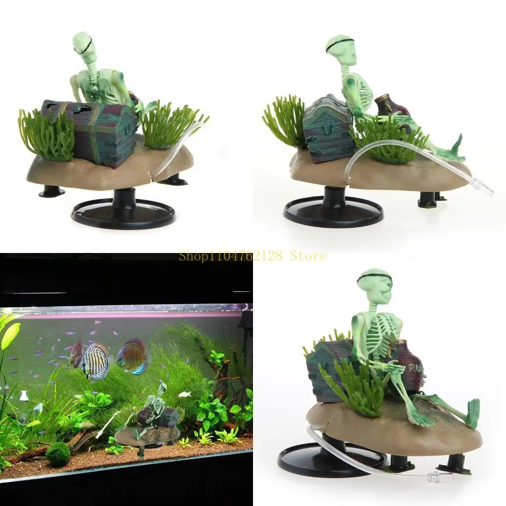 Aquarium Decor Skeleton Safe for Freshwater and Saltwater Tanks Betta Accessories best sale 1005009385156960