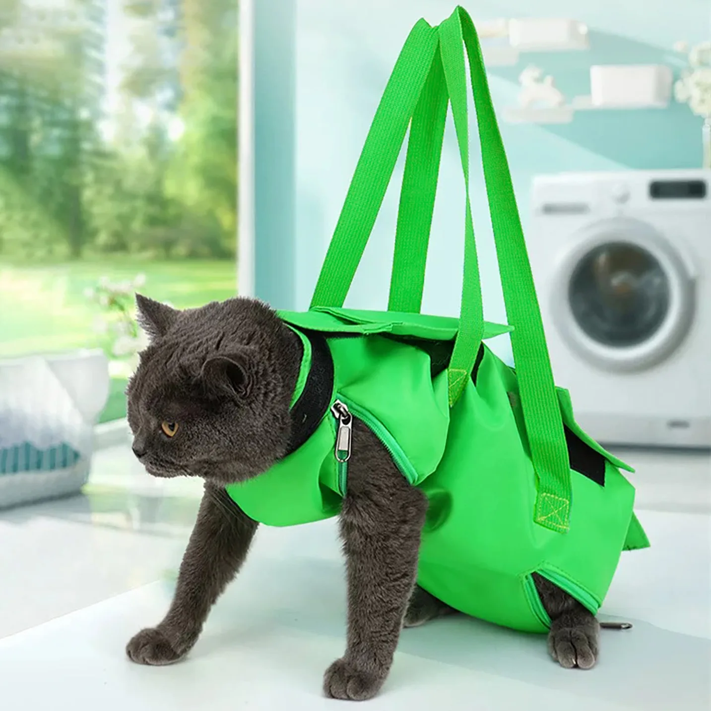 Foldable Cat Carrier Bag Portable Pet Travel Tote with Secure Straps for Vet Visits 1005009386752210