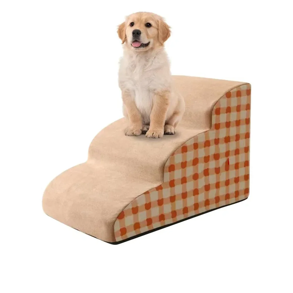 Pet Stairs 2-4 Step Dog Ramp Anti Slip Detachable Memory Foam Sofa Couch Steps for Large Dogs 1005009391348853