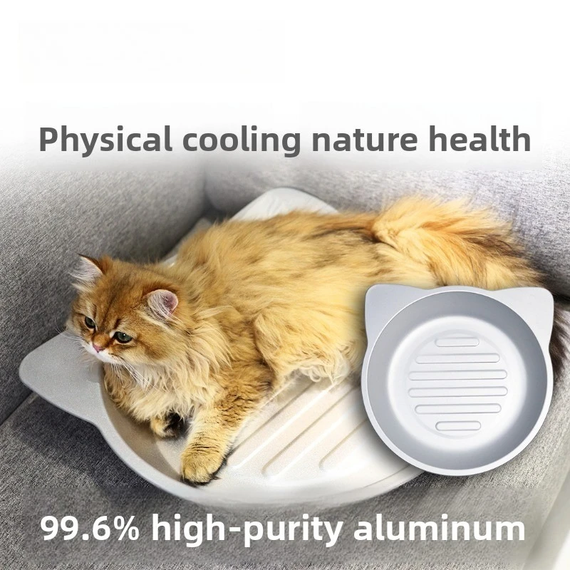 Summer Pet Cats Dogs Cool Bed Basin Heat Dissipation Cold Aluminum Has Stripes Supplies Physical 1005009400637326