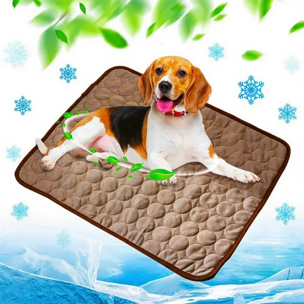 Cooling Mat for Dogs Cats Summer Pet Pad Breathable Washable Small Large Sofa Bed for Dog Cat 1005009402470569
