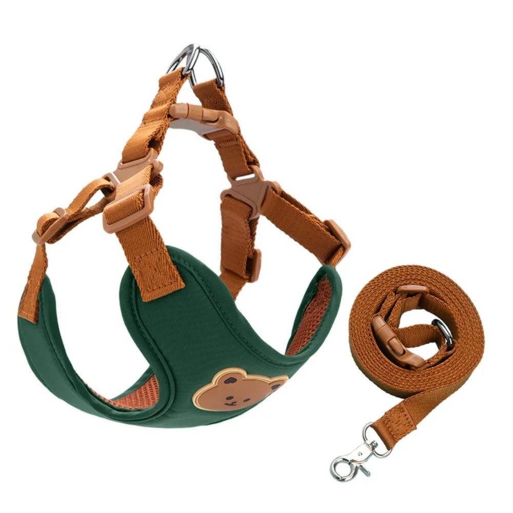 Cartoon Cute Pet Harness Leash Adjustable No Pull Dog Collar Harness Anti-Escape Dog Harness 1005009407531453