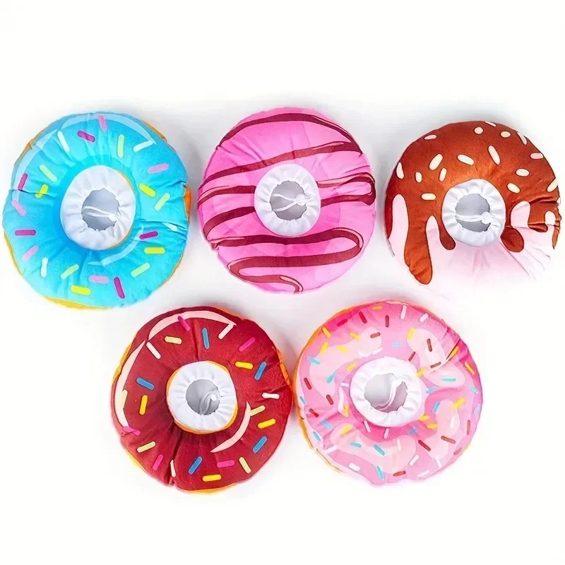 Cute Donut Pet Elizabethan Collar Adjustable Anti-Bite Surgery Anti-Lick Wound Healing Cat 1005009407836115