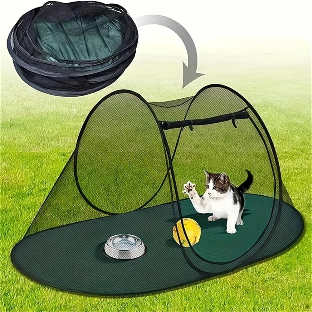 Foldable Camping Cat Dog Pet Door Stops Durable Grip Cloth Mesh Bird Rabbit Play fence Portable 1005009409568461