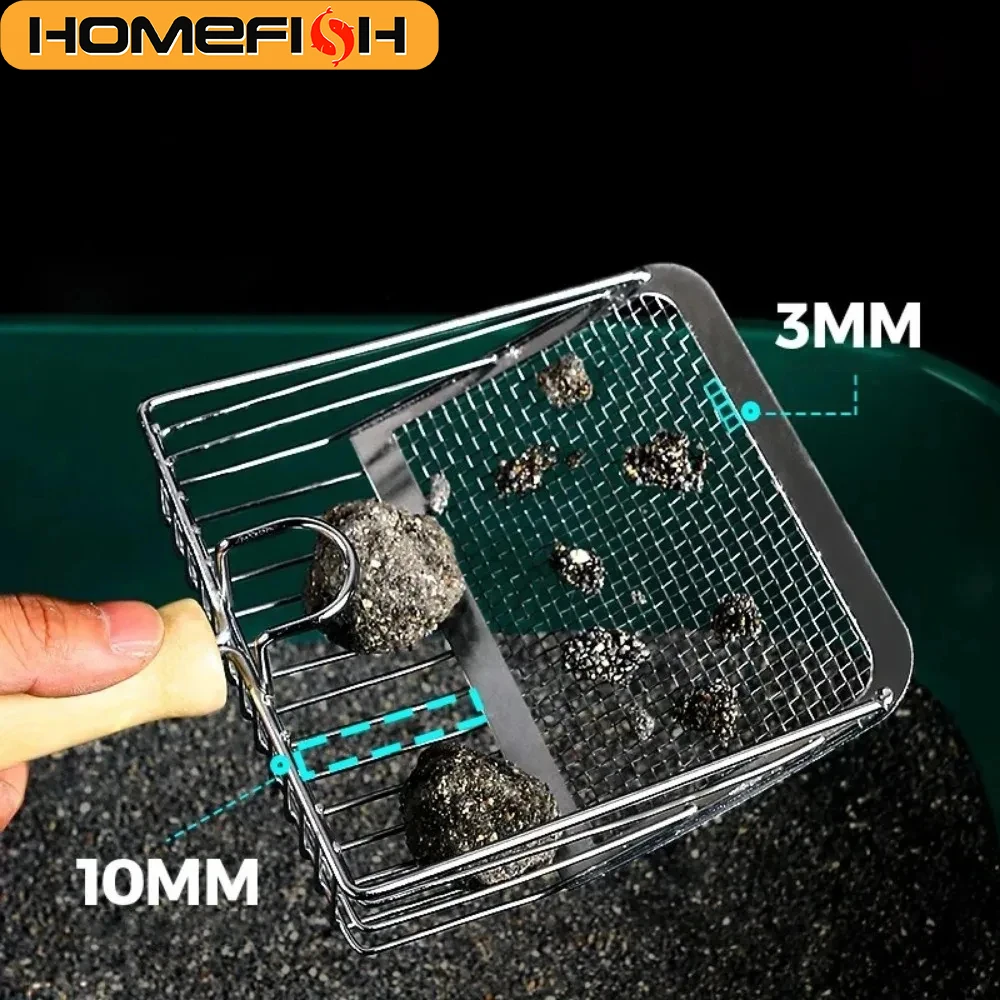 Cat Litter Shovel Stainless Steel Wooden Handle Easy To Rust Washable Kitten Litter Scoop Cats 1005009410747379