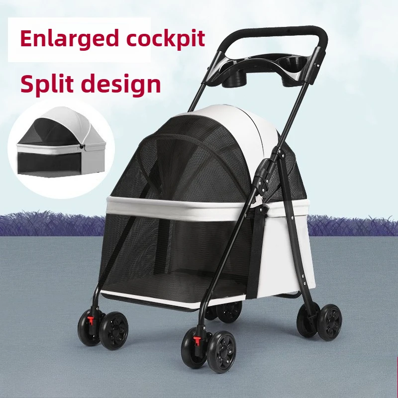 Pet Strollers Cart Cat Dog Small Dog Cat Teddy Cart Out Lightweight Folding Pet Products 1005009412825095