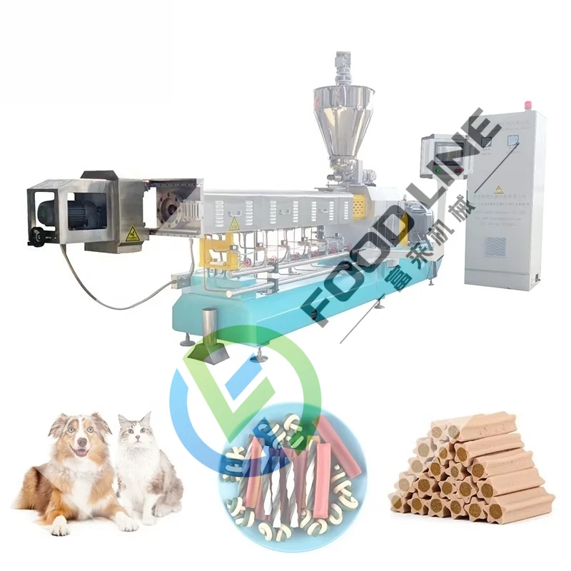Double Color Dog Chews Food Making Extruder Pet Treats Machine Forming Pet Chewing Gum Production 1005009416152184