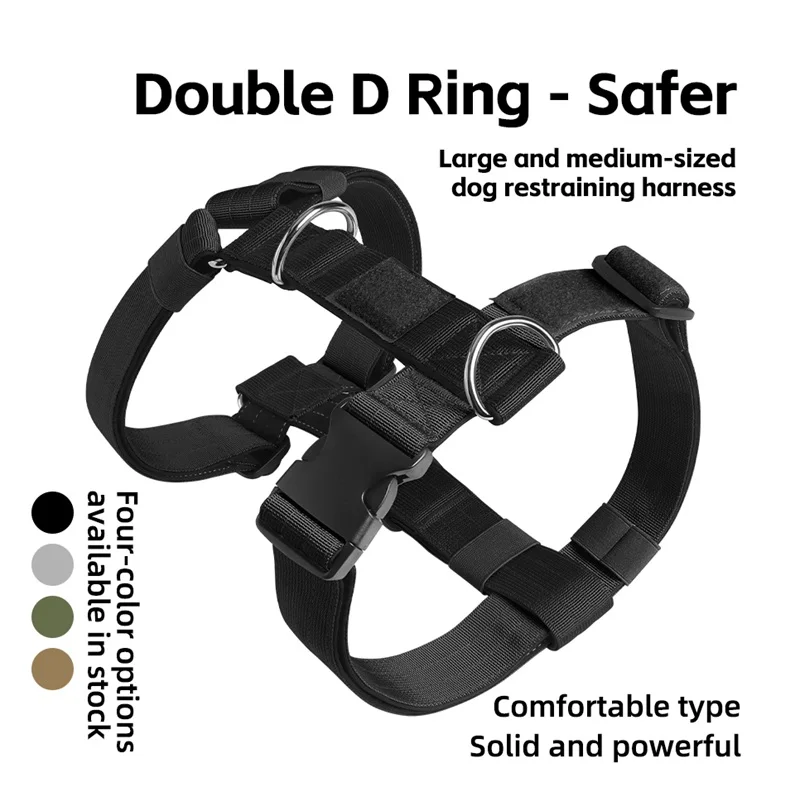 Adjustable Dog Harness Vest Anti-escape Dual D-rings Hook-and-loop Chest Dog Harness Pet Harness 1005009417482200