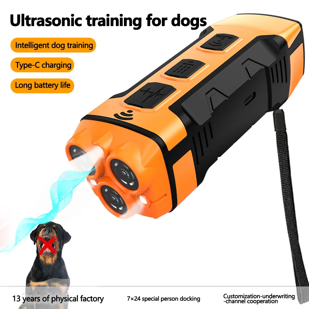 Ultrasonic barking device anti-dog barking USB charging driver LED light portable dog training 1005009422668560
