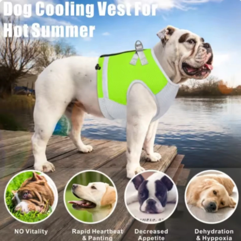 Dogs Cooling Vest Breathable Adjustable Fast Cooling Reflective Pets Ice Clothing for Summer 1005009427181487