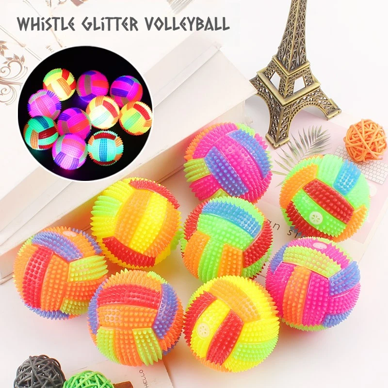 Glowing Ball Dog Toy Led Puppy Bouncy Chew Dog Ball Molar Toy Pet Color Light Ball Interactive Toys 1005009434875830