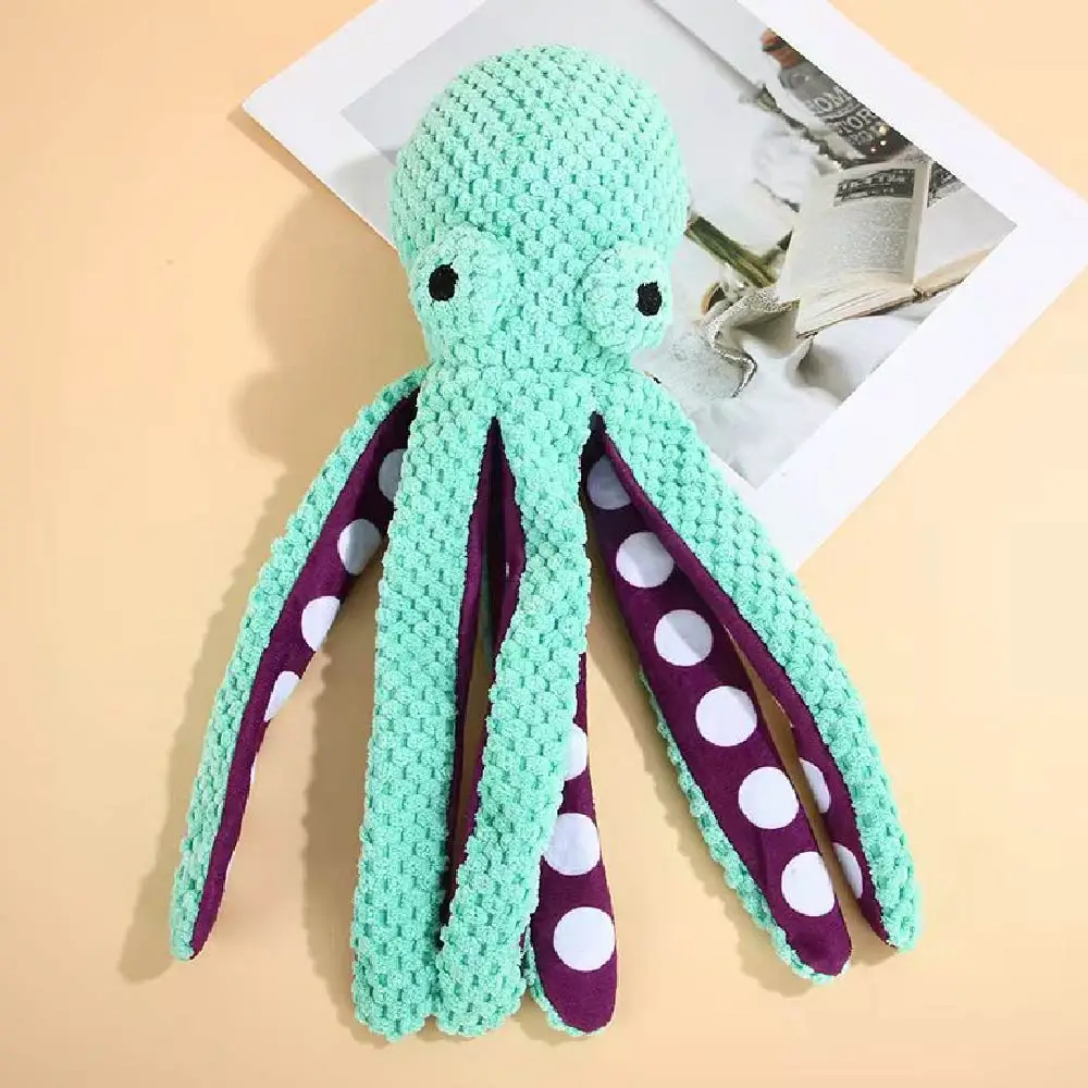 Dog Interactive Octopus Chew Toy, Squeaky Dog Toy, Suitable for Hide and Seek and Puppy Teething 1005009435606273