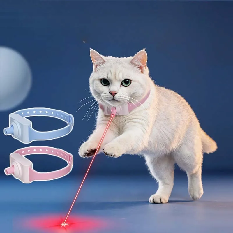 Cat Laser Collar LED Interactive Intelligent Necklaces Kitten Toy Rechargeable Motion Activated Cat 1005009436584091