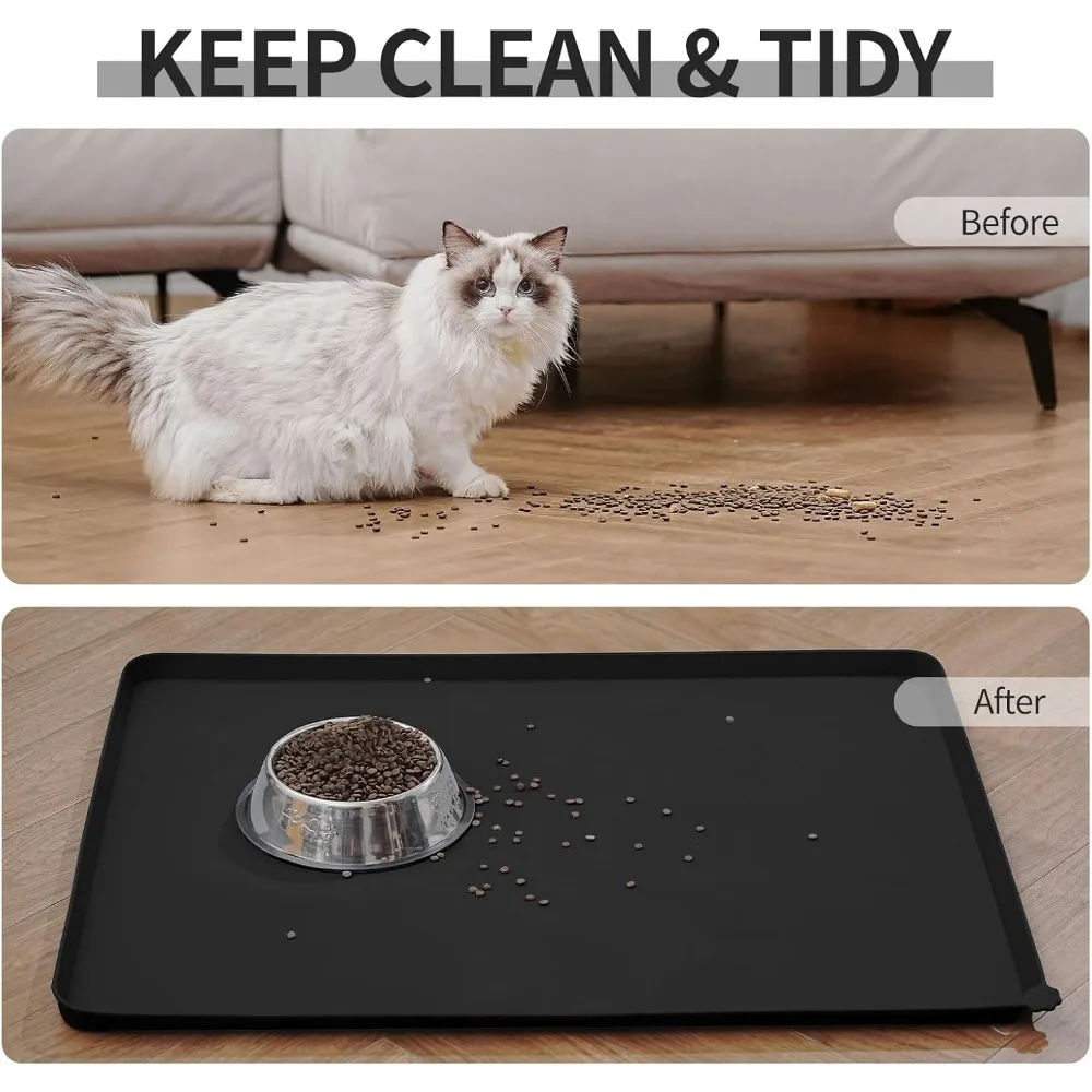 Waterproof Pet Feeding Mat with High Raised Edges 1005009439160979