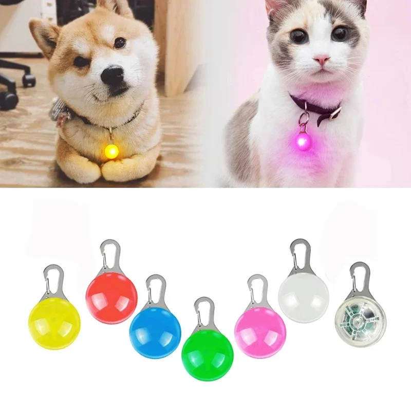 Flashing Glowing Dog Collar LED Night Safety Pet Accessories for Cats Dogs with Decorative Pendant 1005009439921840