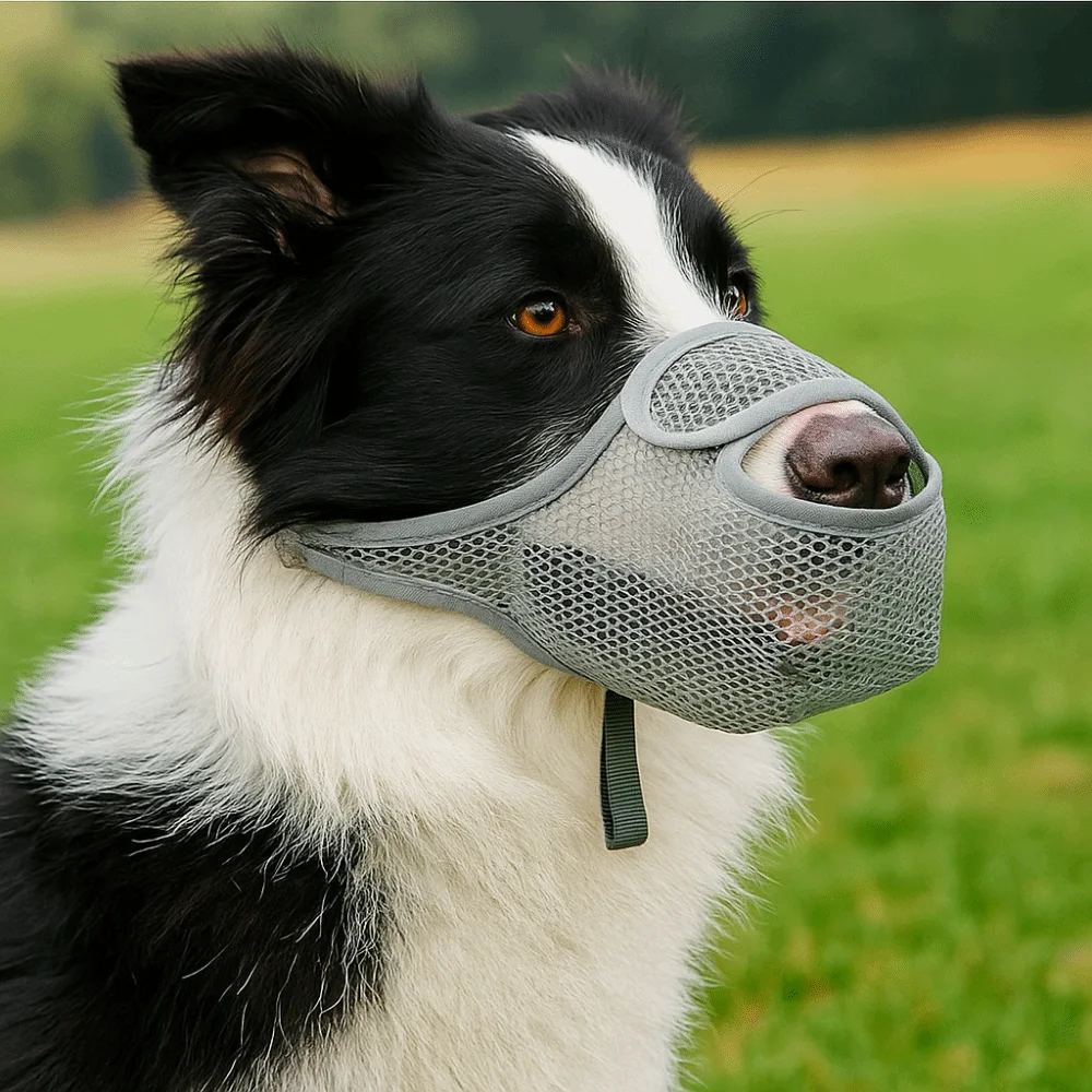Breathable Mesh Dog Muzzle Anti-Bite Adjustable Strap Dog Mouth Cover Scavenging Prevention Long 1005009442467145
