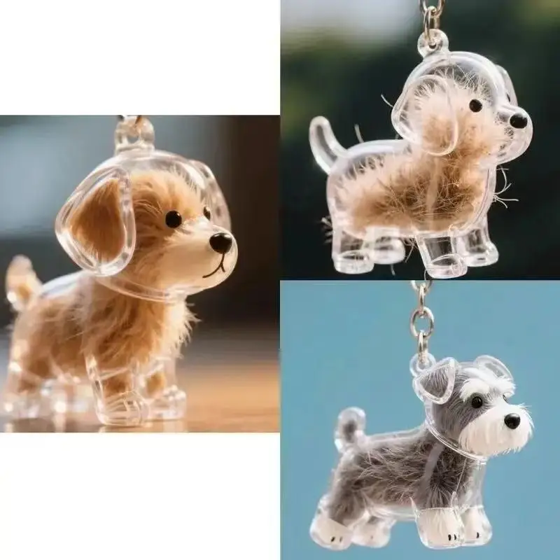 Dog Hair Storage Cute Pendant Keychain Bag Pendant Couple Car Key Chains Jewelry Souvenir 1005009446036975