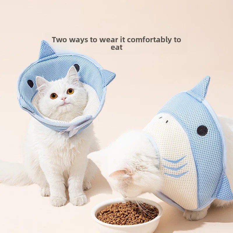 Cat Cone Collar Adjustable Soft Recovery Collar for Cats Prevent Licking Biting Comfort Feeding 1005009447684125