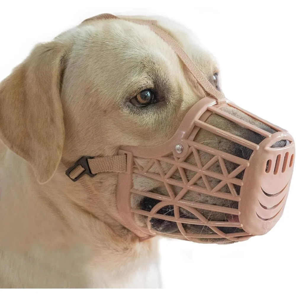 Softness Plastic Dog Muzzle Anti Bite Adjustable Pet Basket Dogs Training Mouth Cover Mesh Cage 1005009452464777