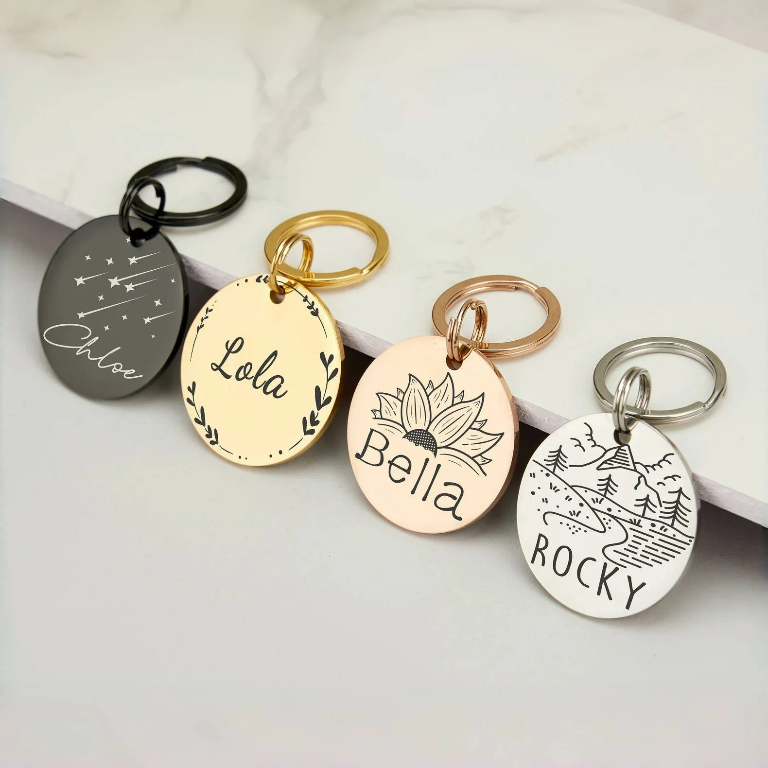 Free Engraved Dog Tag Custom Double Side Silent Collar Tag Personalized Cat Tag Cat ID Tag Dog ID 1005009457890378