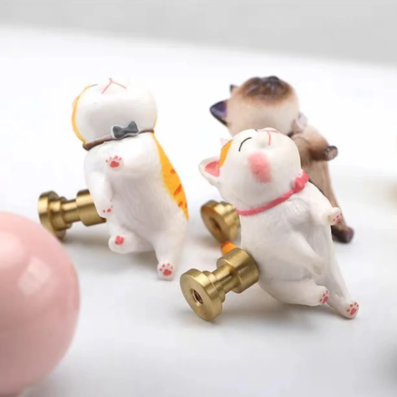 Modern Cartoon Cat Drawer Handle Cabinet Durable Wardrobe Cupboard Furniture Hardware Resin Pull 1005009458208128