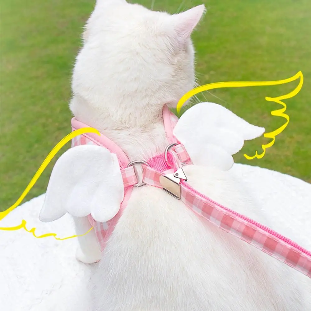 Adjustable Cat Dog Harness Set Breathable Escape Proof Cat Rope Vest Comfortable with Leash Pet 1005009471165091
