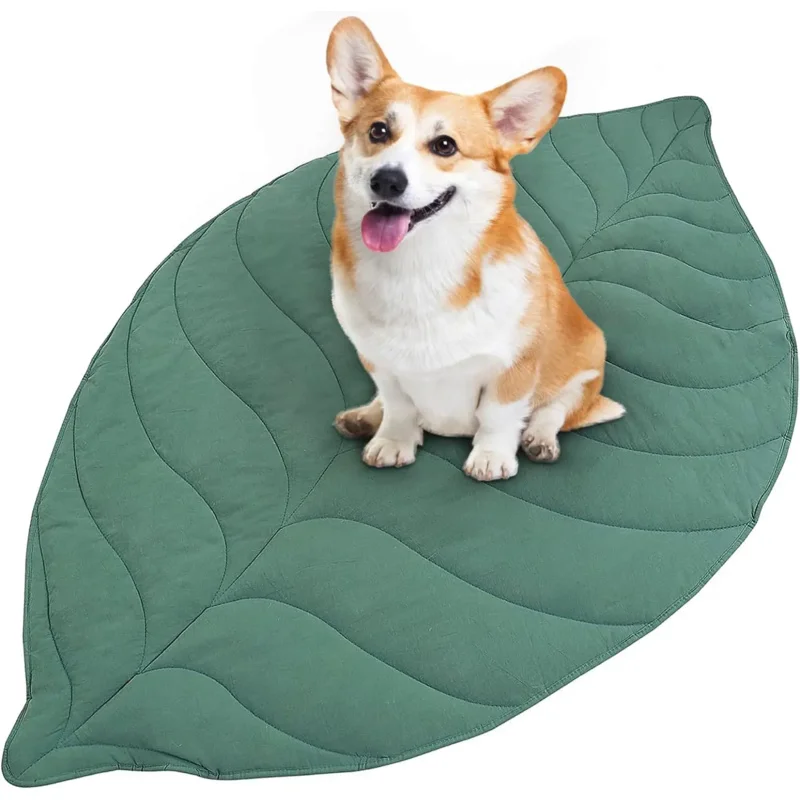 Dog Blankets Leaf Shaped Cotton Mat Whelping Reusable of Pet Pads Bed for Pets Machine Washable 1005009473433329