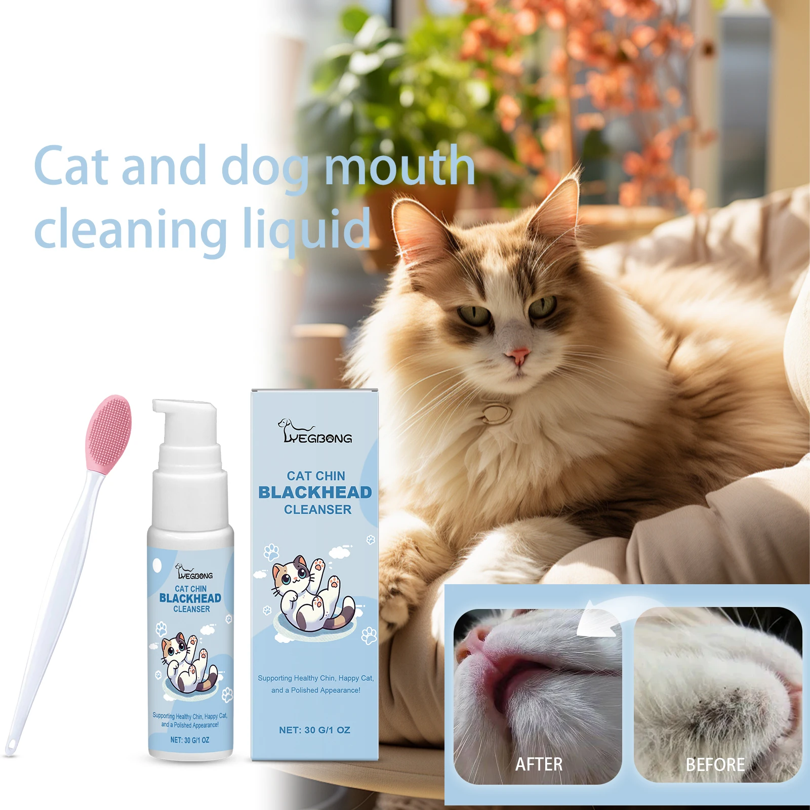 Pet Dental Care Kit for Dogs and Cats Teeth Cleaning Set Toothbrush 30ml Oral Solution Tartar 1005009473510209