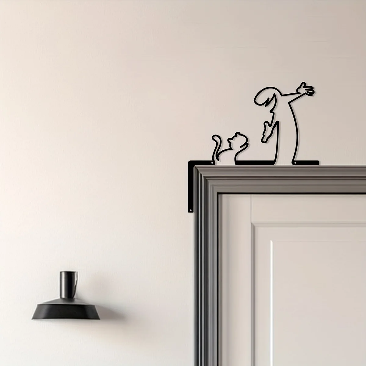 Metal Wall Decor Wrought Iron Sign Home Interior Door Frame Art Hanging Painting Room Decor Lucky 1005009475290666