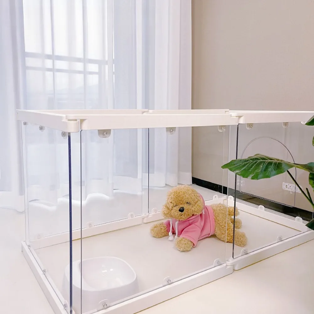 Transparent Dog Playpen Barrier for Dogs with The Door Durable and Sturdy Dog Fence Free To 1005009476585844