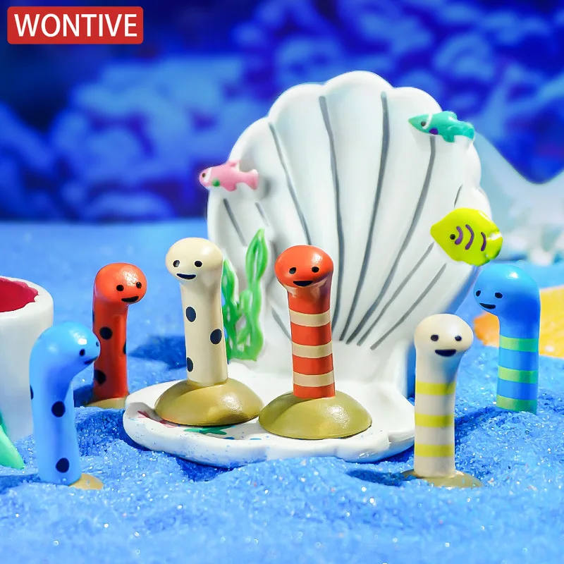 1-8Pcs/set Aquarium Decor Accessories Cute Animal Bookshelf Decoration Home Decoration Landscaping 1005009477516038