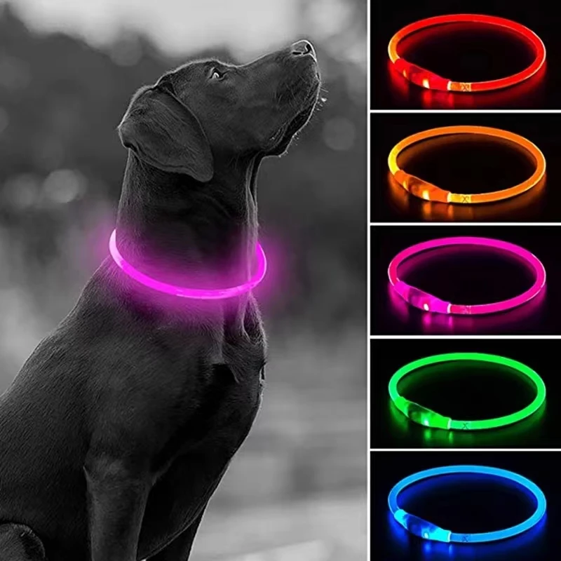Led Dog Collar Luminous USB Glowing Cat 3 Modes Led Light Detachable Adjustable LED Collar Anti-Lost 1005009484533460